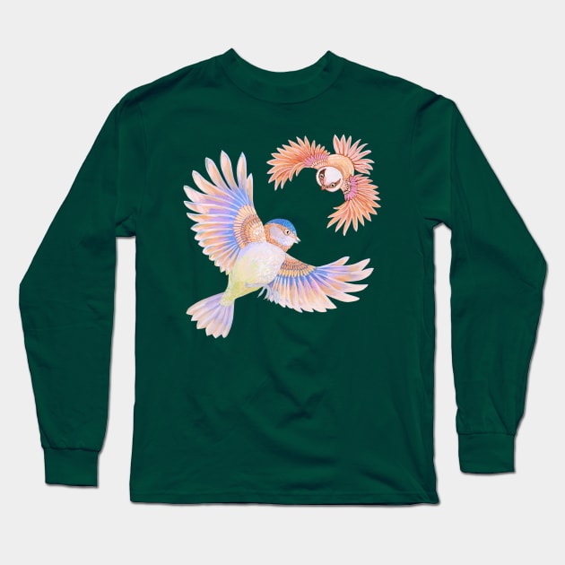 Birds Long Sleeve T-Shirt by ruta13art